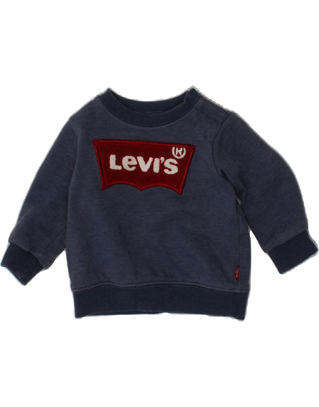 LEVI'S Baby Boys Graphic Sweatshirt Jumper 3-6 Months Navy Blue Vintage Levi's and Second-Hand Levi's from Messina Hembry 