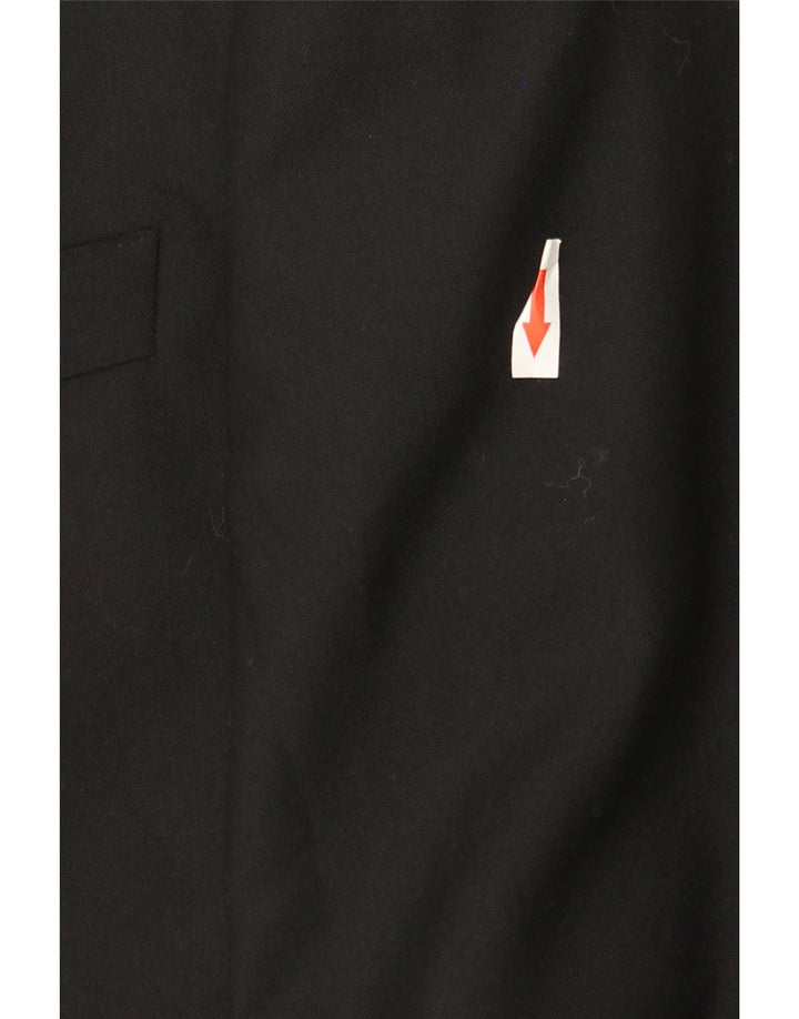 MARKS & SPENCER Giacca blazer da uomo a 2 bottoni UK 42 grande poliestere nero