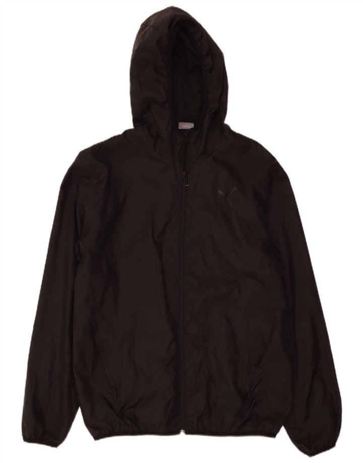 Giacca antipioggia da uomo Puma con cappuccio UK 38 Medium Nero Poliestere