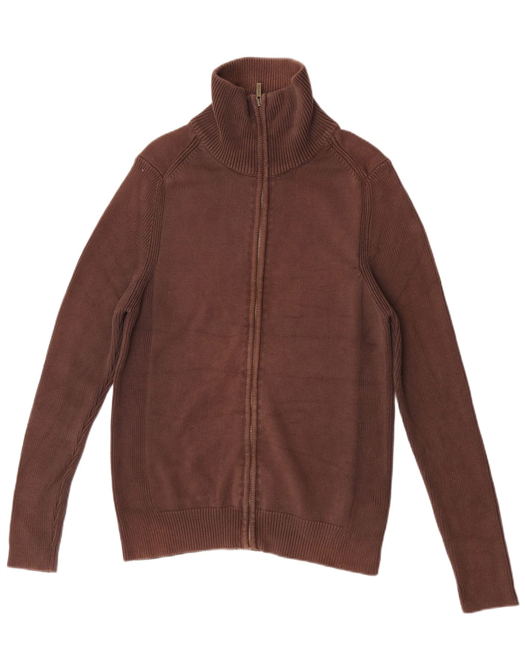 Maglione cardigan da uomo Zara grande in cotone marrone