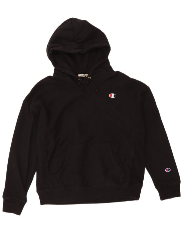 Felpa con cappuccio da donna Champion UK 16 grande cotone nero