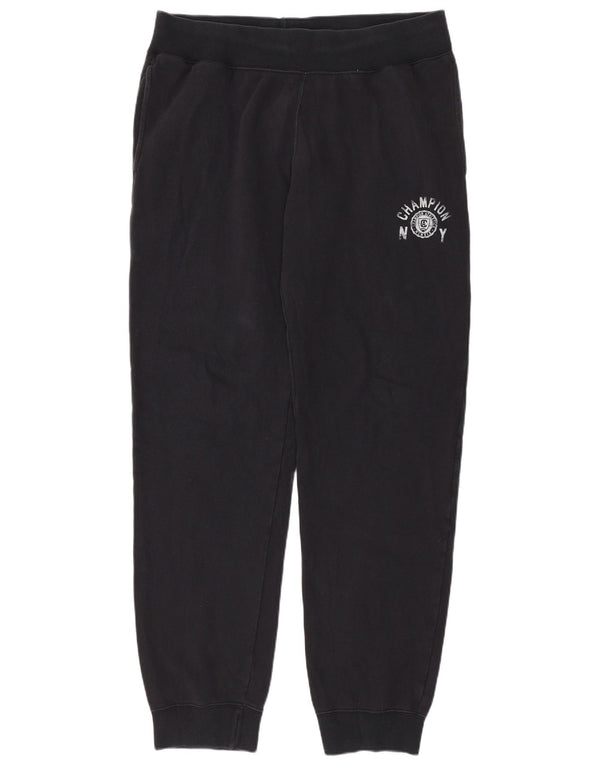 Pantaloni da tuta con grafica Champion da uomo, pantaloni da jogging, grandi, cotone nero