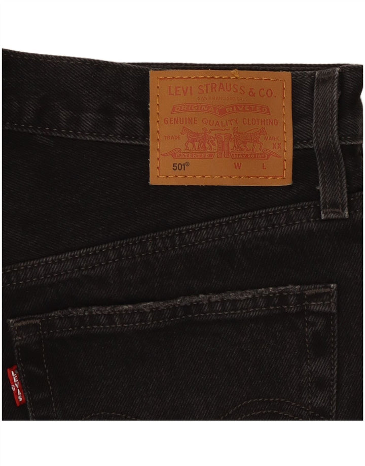 Pantaloncini Levi's da donna 501 in denim invecchiato W28 medio nero