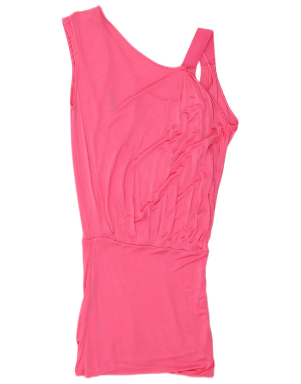 Abito monospalla da donna Pinko UK 10 Small Rosa in viscosa