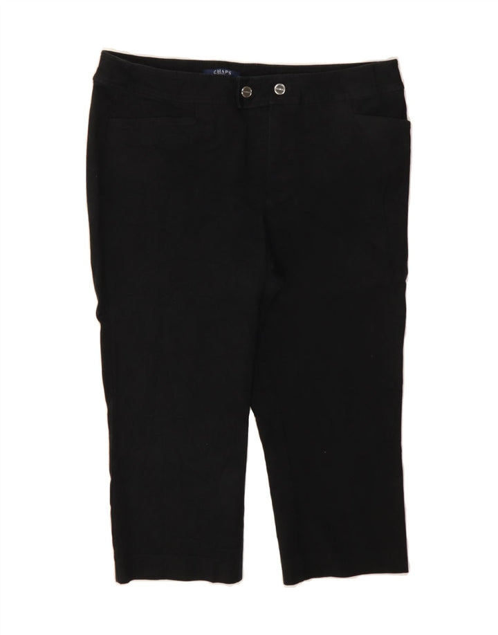 CHAPS Womens Petite Bermuda Shorts US 12 Large W32  Black Cotton Vintage Chaps and Second-Hand Chaps from Messina Hembry 