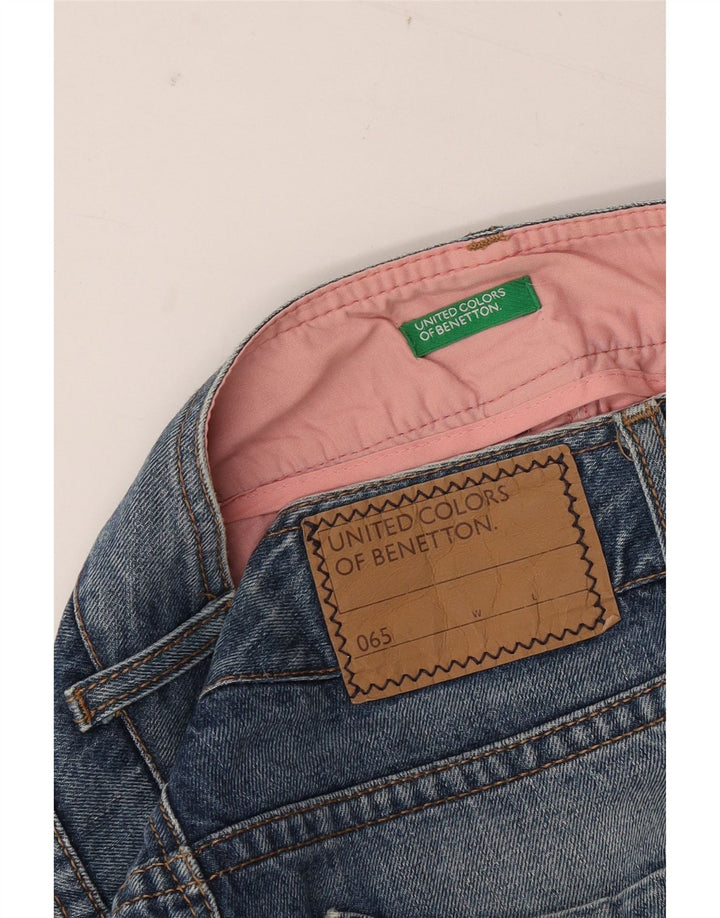 Pantaloncini di jeans da donna BENETTON W30 blu medio