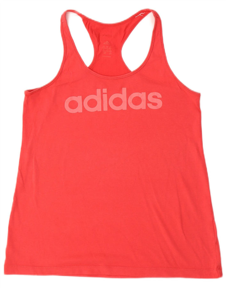 Canotta grafica da donna ADIDAS UK 12/14 Rosso medio