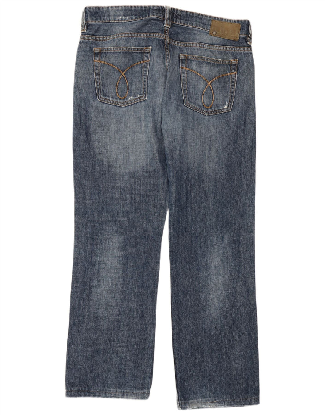 Jeans dritti invecchiati da uomo Calvin Klein W34 L28 Blu