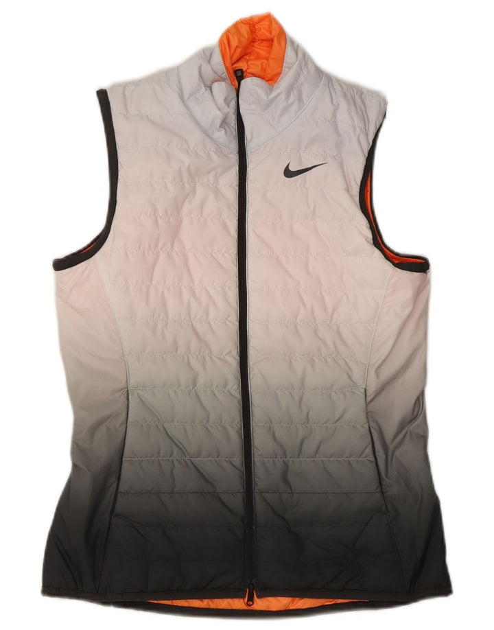 Gilet reversibile da donna Nike UK 10 Small arancione poliestere