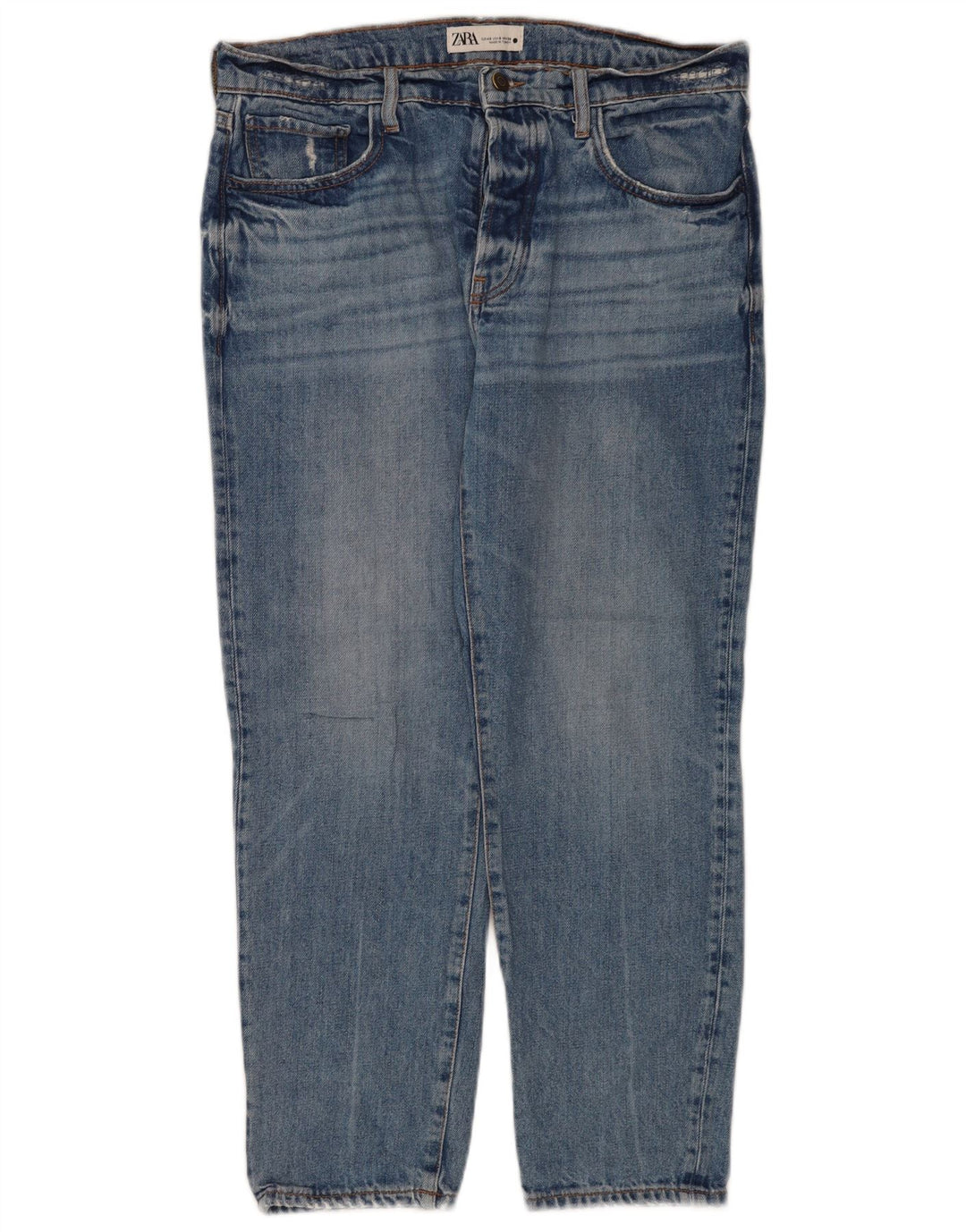 Jeans dritti da donna Zara EU 40 medio W30 L26 cotone blu