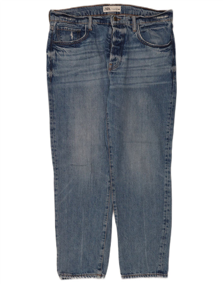 Jeans dritti da donna Zara EU 40 medio W30 L26 cotone blu