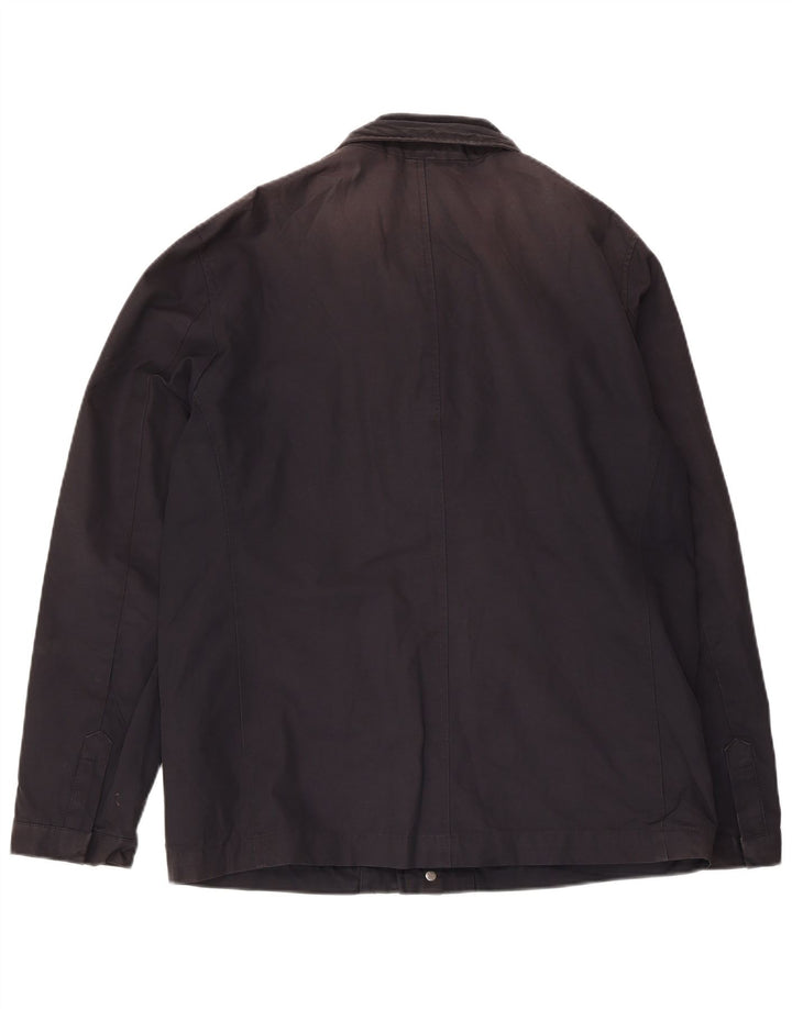Giacca da uomo Marks & Spencer Autograph Utility UK 40 Large in cotone blu navy