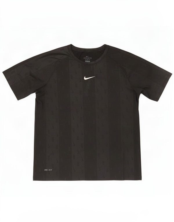 T-shirt grafica Nike da bambino Dri Fit Graphic 13-14 anni XL a righe nere