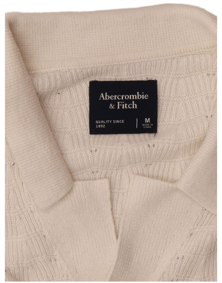Camicia a maniche corte da uomo Abercrombie & Fitch di colore bianco medio