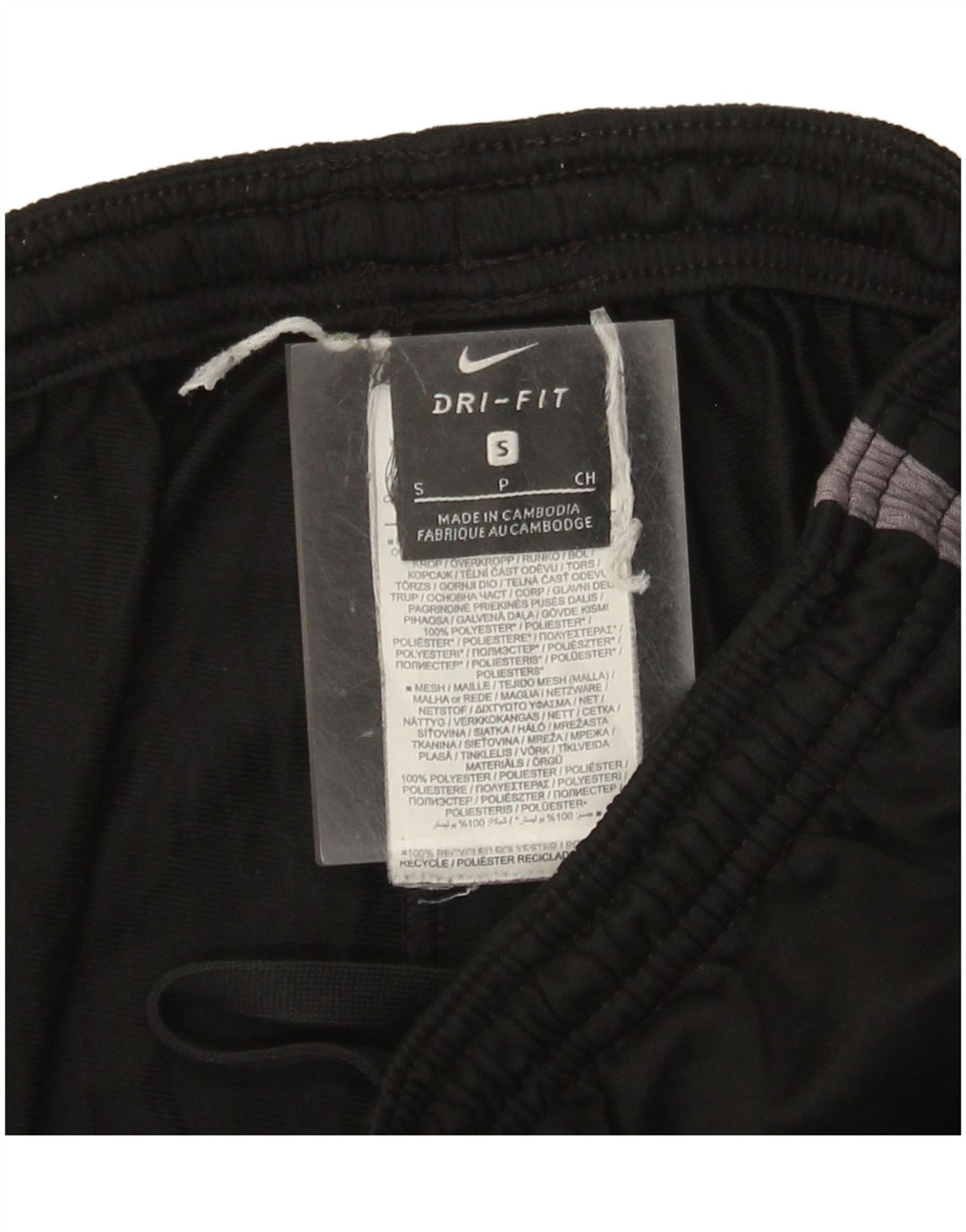 Pantaloni da tuta Nike Dri Fit da uomo, piccoli, in poliestere color block nero