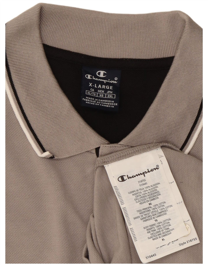 Polo da uomo CHAMPION XL in cotone grigio