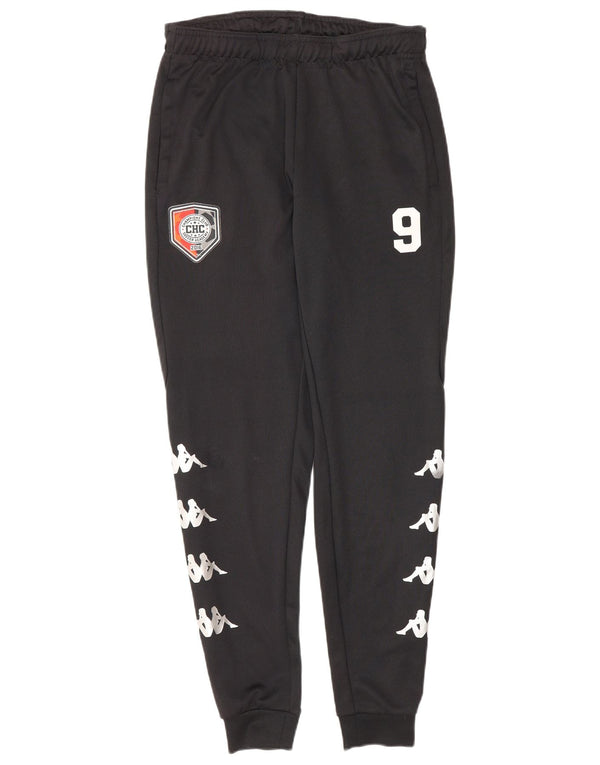 Pantaloni da tuta con grafica Kappa da uomo Joggers piccoli neri
