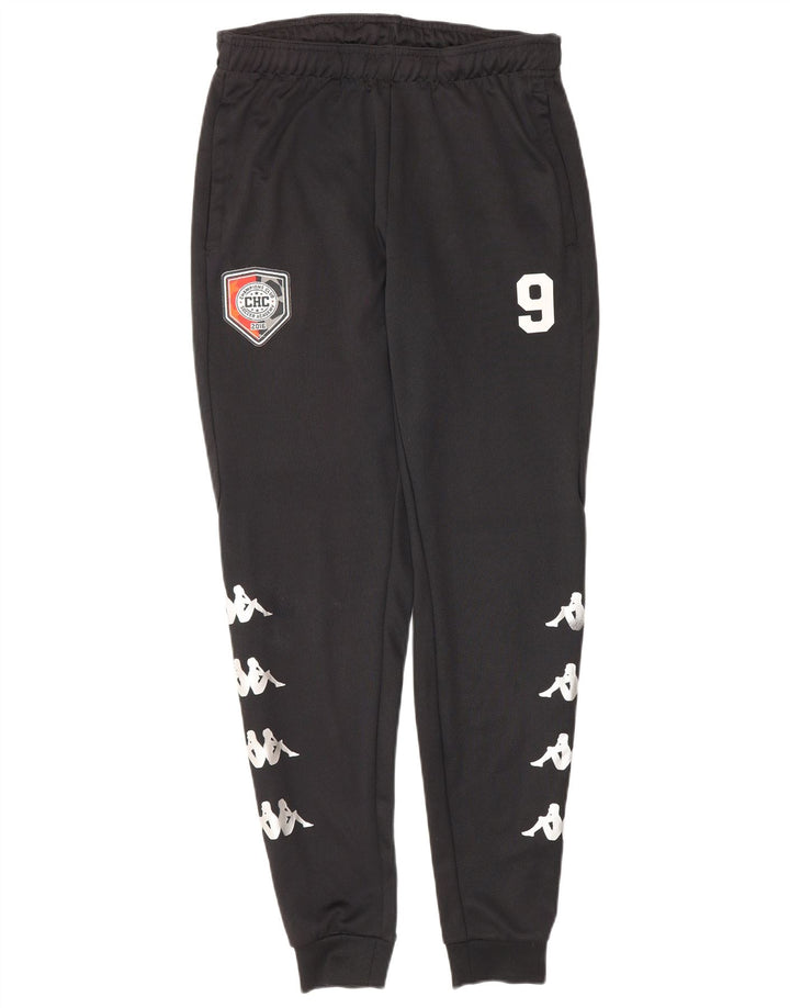 Pantaloni da tuta con grafica Kappa da uomo Joggers piccoli neri