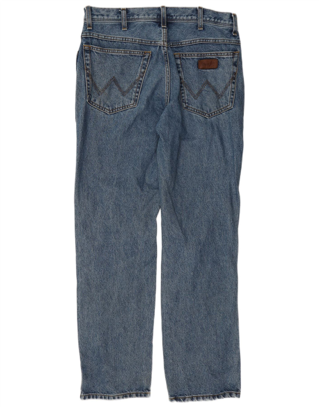 Jeans dritti da uomo Wrangler vestibilità regolare W34 L32 cotone blu