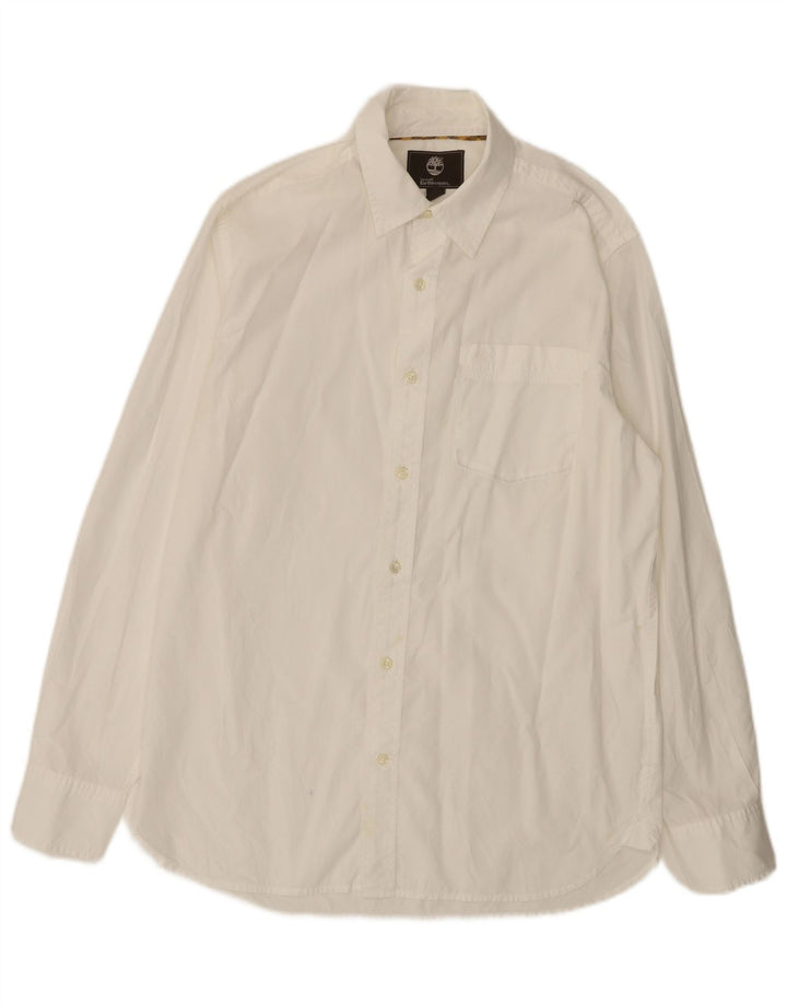 Camicia Timberland da uomo Earthkeepers vestibilità regolare piccola in cotone bianco