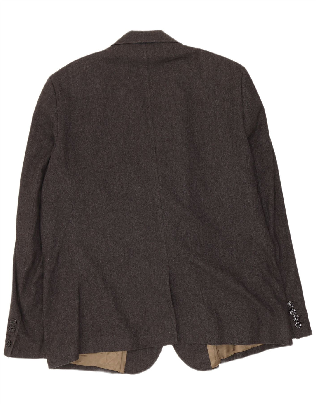 Giacca blazer da uomo a 3 bottoni Burberry UK 42 XL lana a spina di pesce grigia