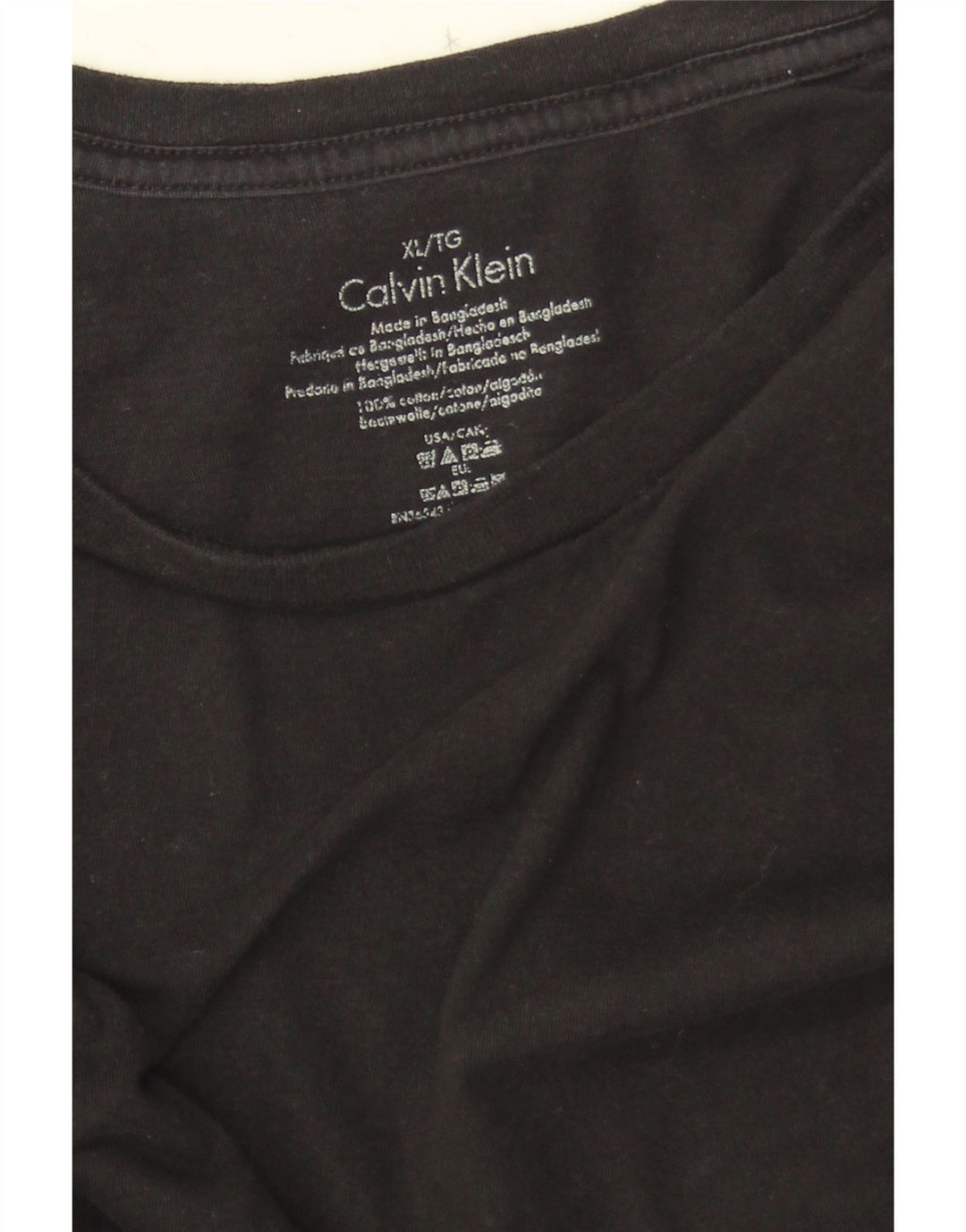 CALVIN KLEIN T-shirt da uomo Top XL in cotone nero