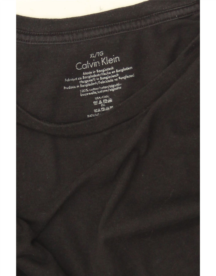 CALVIN KLEIN T-shirt da uomo Top XL in cotone nero
