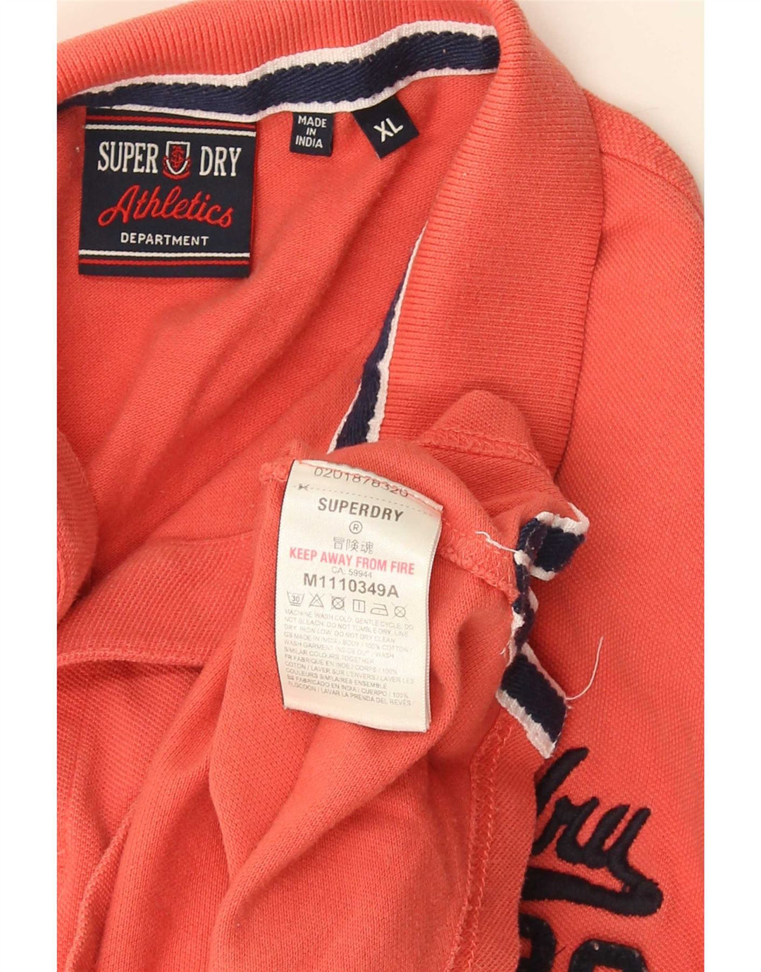 Polo da uomo Superdry XL in cotone arancione