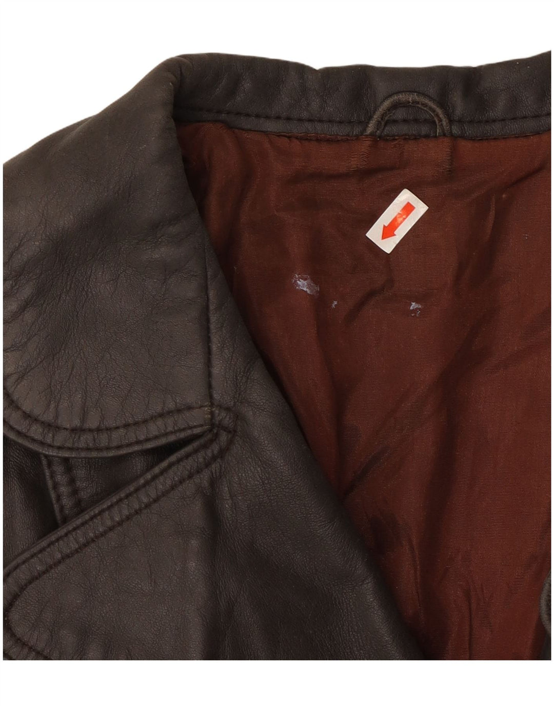 Cappotto in pelle da donna VINTAGE UK 14 Marrone medio