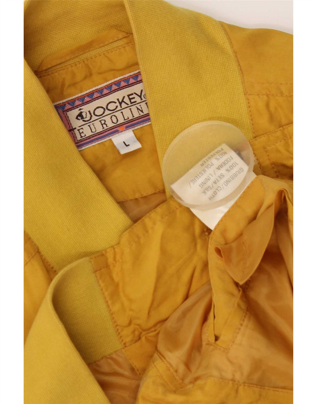 Giubbotto bomber da uomo Jockey UK 40 grande seta gialla