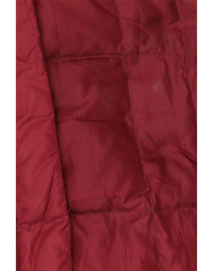 Cappotto imbottito con cappuccio da donna Eddie Bauer UK 14 Poliestere bordeaux medio