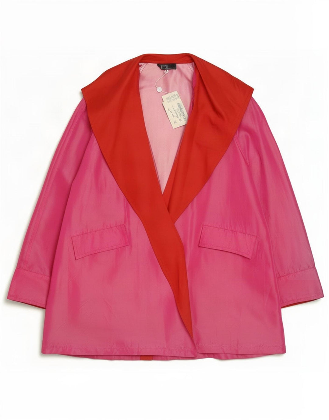 Soprabito da donna Mila Schon IT 42 Acetato color block rosa medio