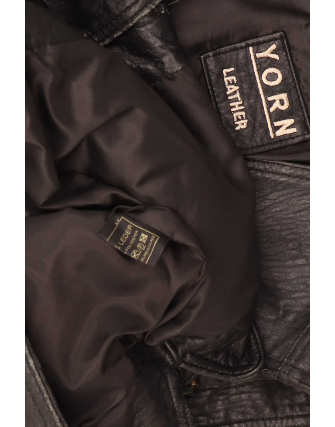 Gilet in pelle da uomo Yorn EU 48 medio nero