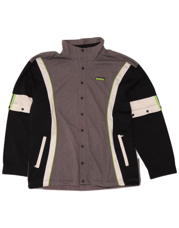 Giacca da tuta da uomo Lotto UK 44/46 2XL Poliestere color block grigio