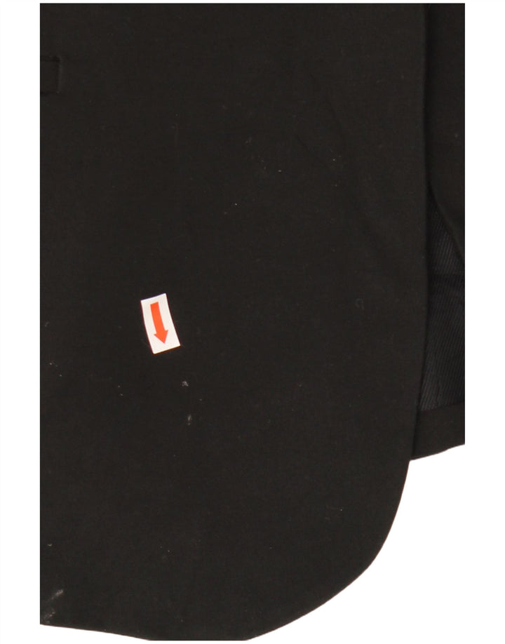 Giacca Blazer a 1 Bottone da Donna ZARA UK 12 Medio Nero Poliestere