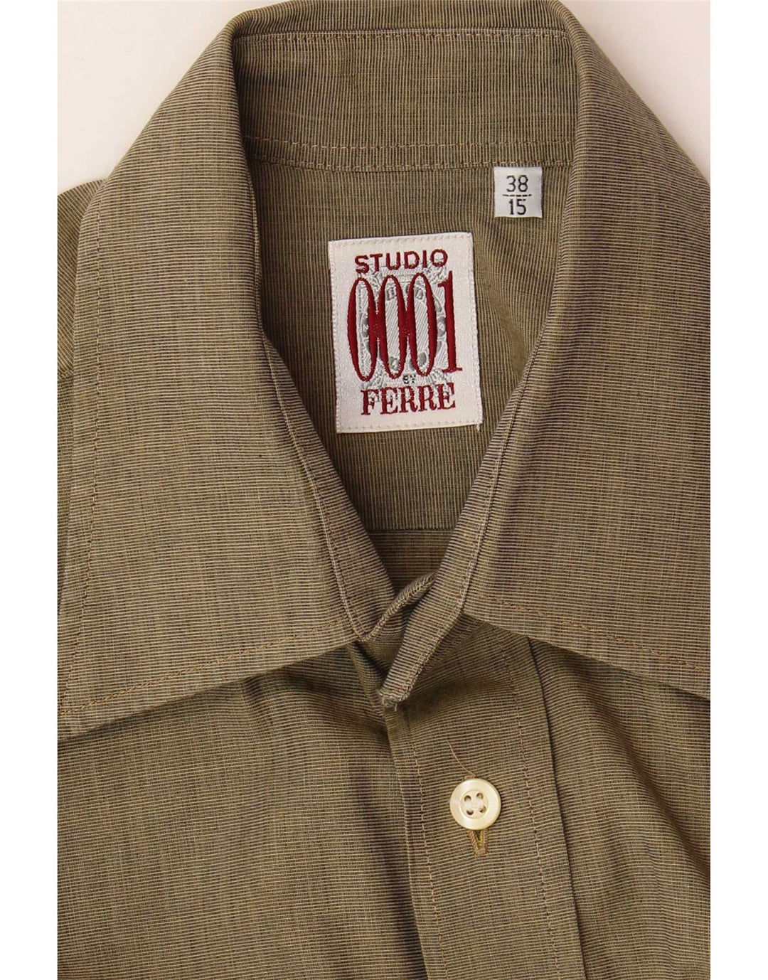 Camicia da uomo Ferre taglia 38 15 media kaki
