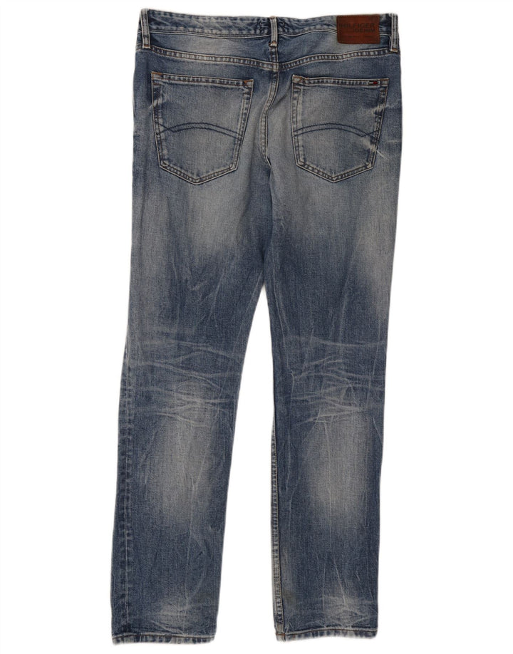 Jeans slim da uomo Tommy Hilfiger W34 L32 cotone blu