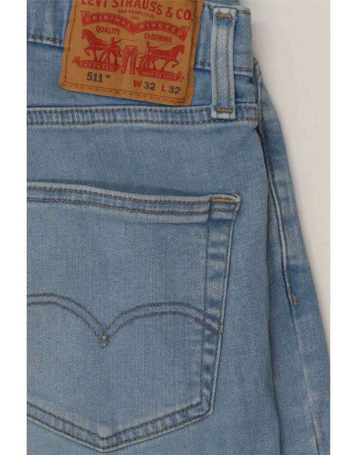 Levi's Uomo 511 Slim Jeans W32 L32 Cotone Blu