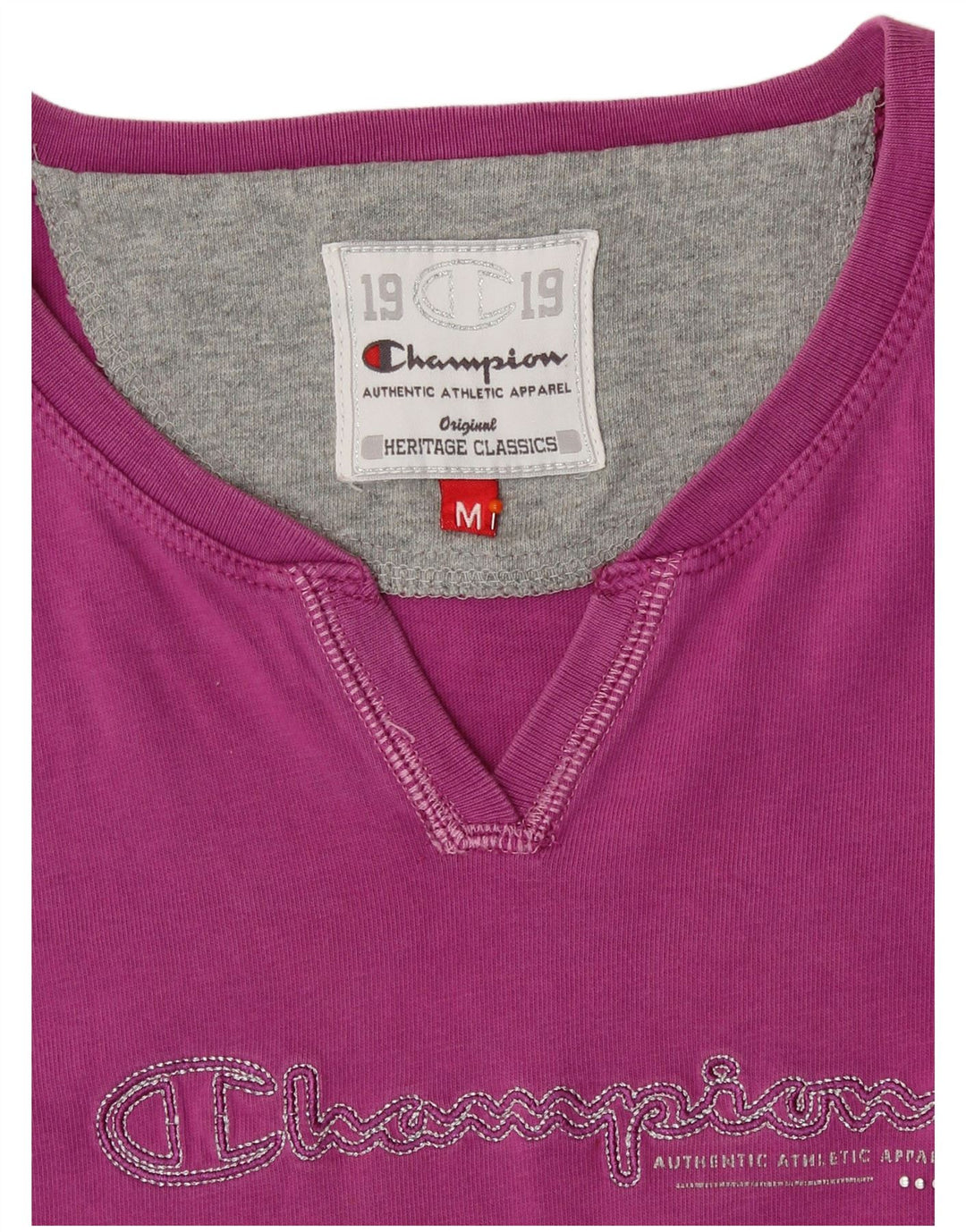 T-shirt grafica da donna CHAMPION Top UK 12 Rosa medio