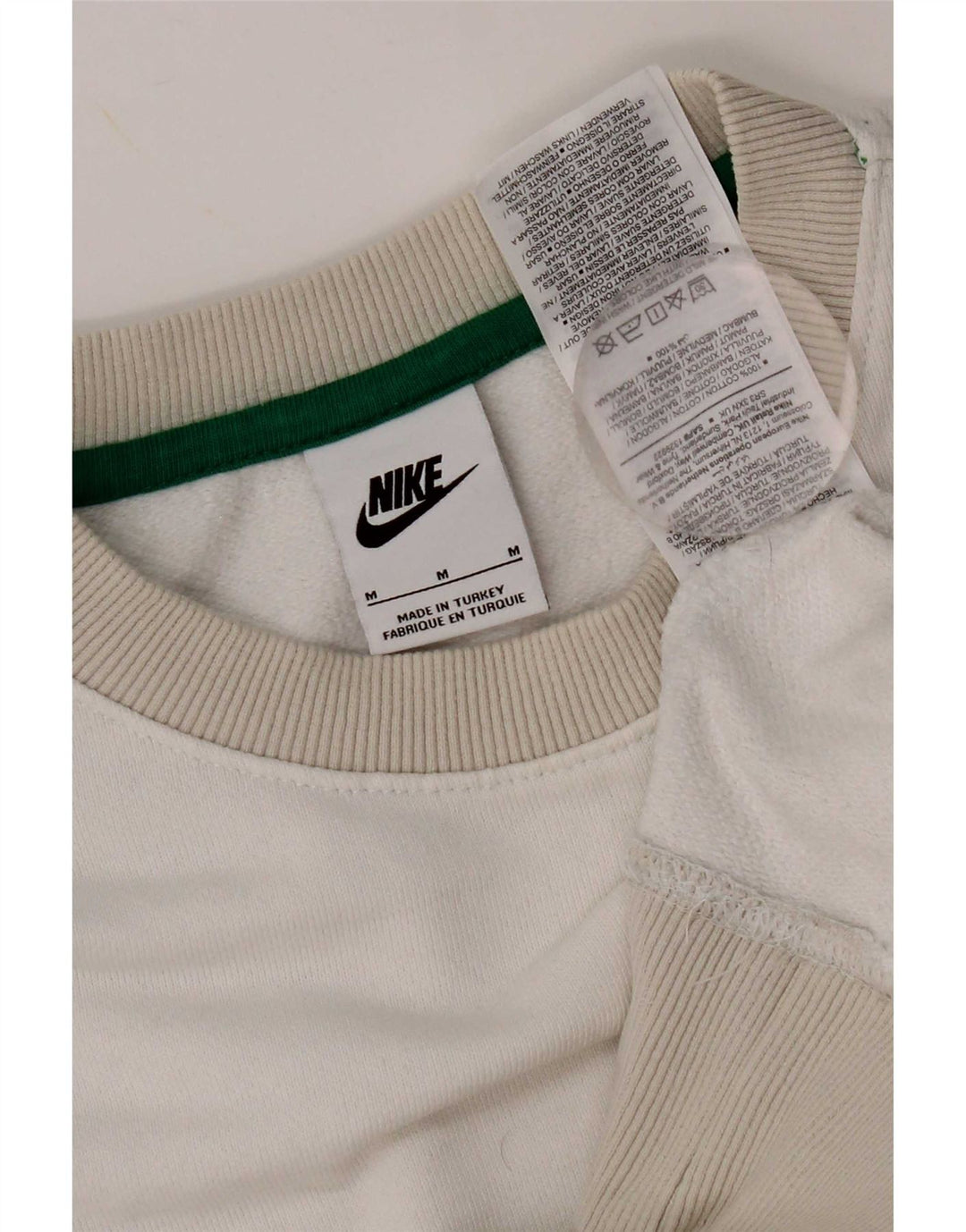 Felpa grafica da uomo Nike Felpa in cotone color block bianco medio