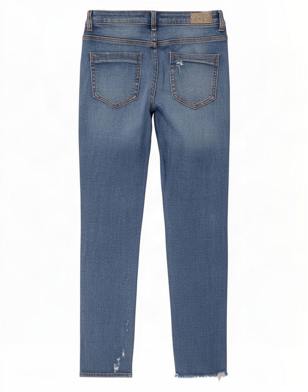 Jeans slim invecchiati da donna Zara EU 36 XS W26 L26 cotone blu