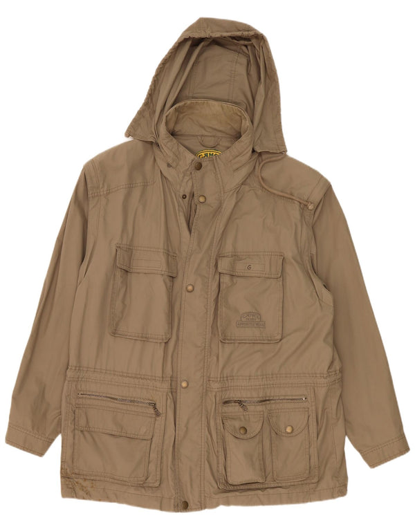 Giacca utility con cappuccio da uomo Camel Active IT 55 2XL cotone kaki