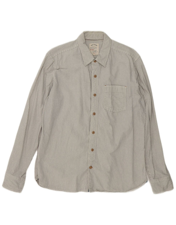 Camicia da uomo Fat Face Cotone gessato bianco medio