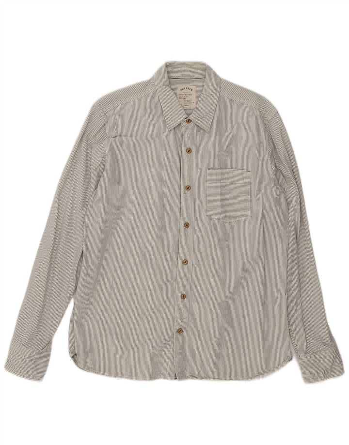 Camicia da uomo Fat Face Cotone gessato bianco medio