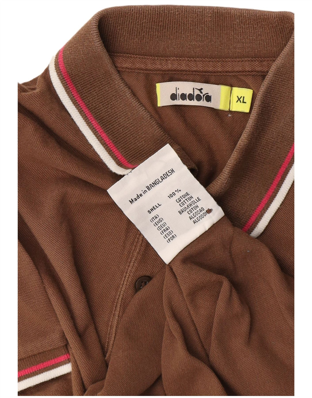 Polo Diadora Uomo XL Marrone Cotone