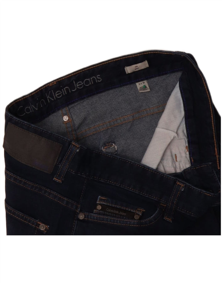 CALVIN KLEIN Jeans dritti da uomo W31 L27 Cotone blu navy