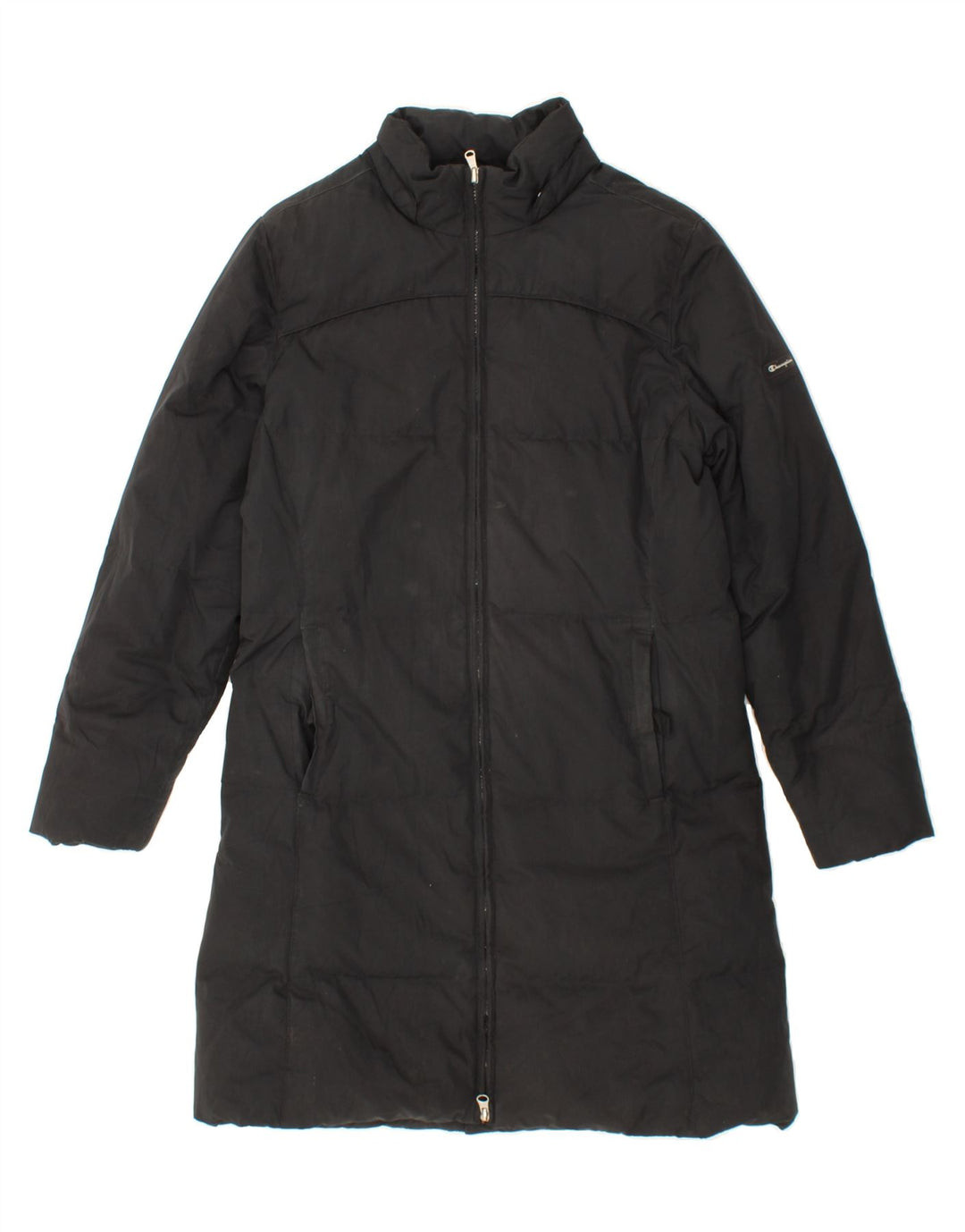 CHAMPION Womens Padded Coat UK 10 Small Black Polyester Vintage Champion and Second-Hand Champion from Messina Hembry 