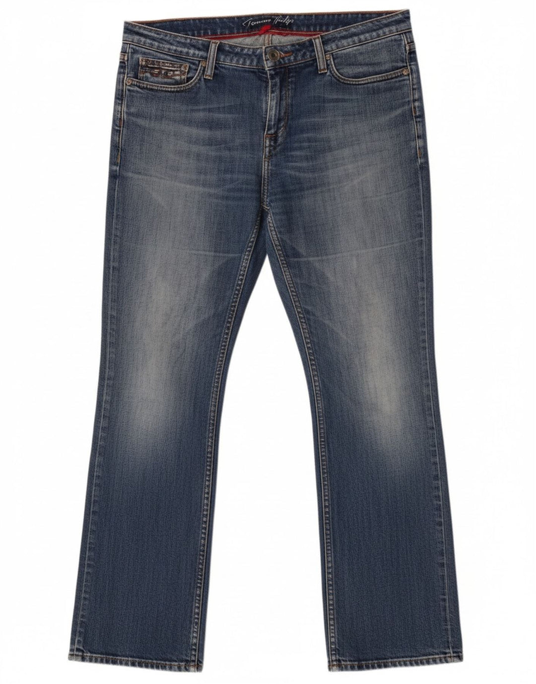 Jeans dritti da donna Tommy Hilfiger W32 L30 cotone blu
