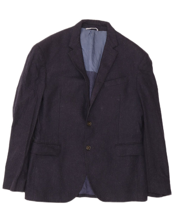 Giacca blazer da uomo a 2 bottoni Tommy Hilfiger IT 50 Large blu navy in lana