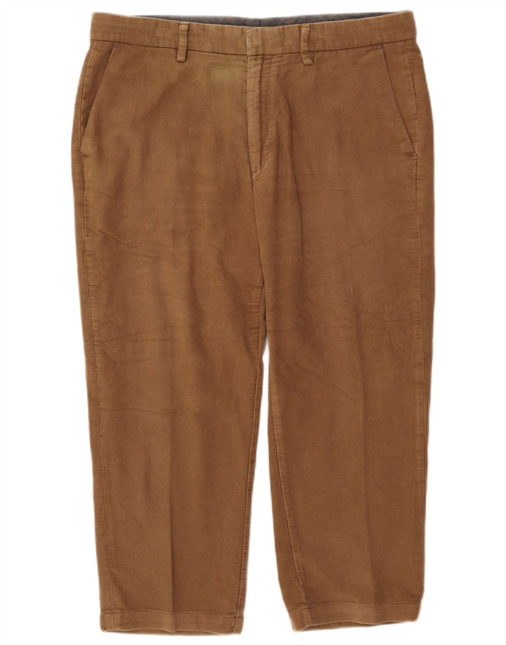 Pantaloni Capri regolari da uomo Marks & Spencer W36 L23 in cotone beige